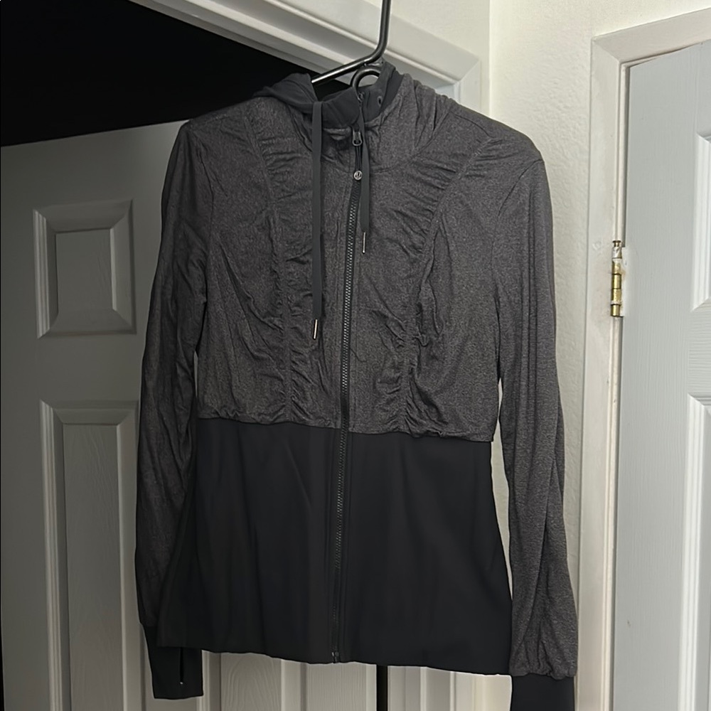 Lululemon Gray and Black Hooded Jacket